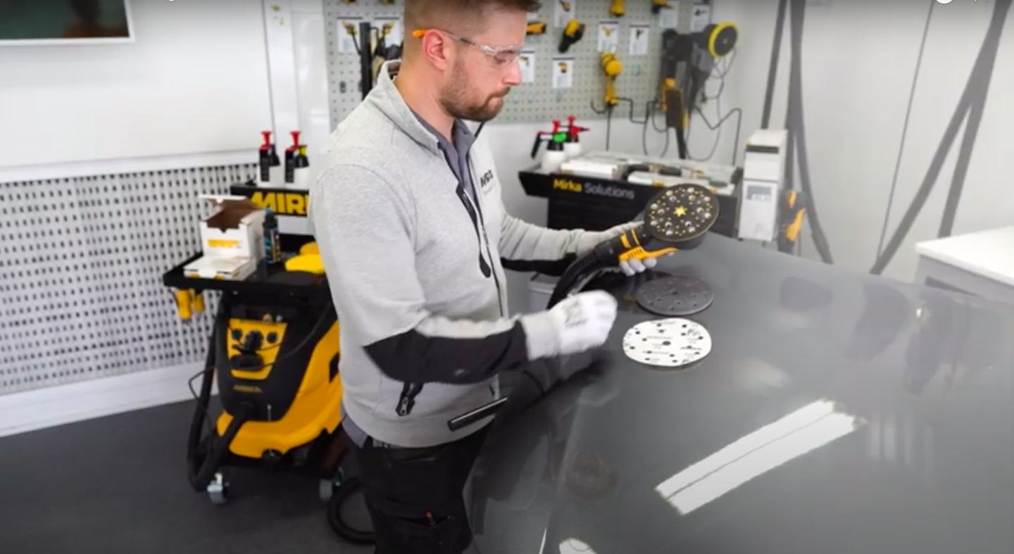 Hur man tar bort större defekter och repor med Mirka