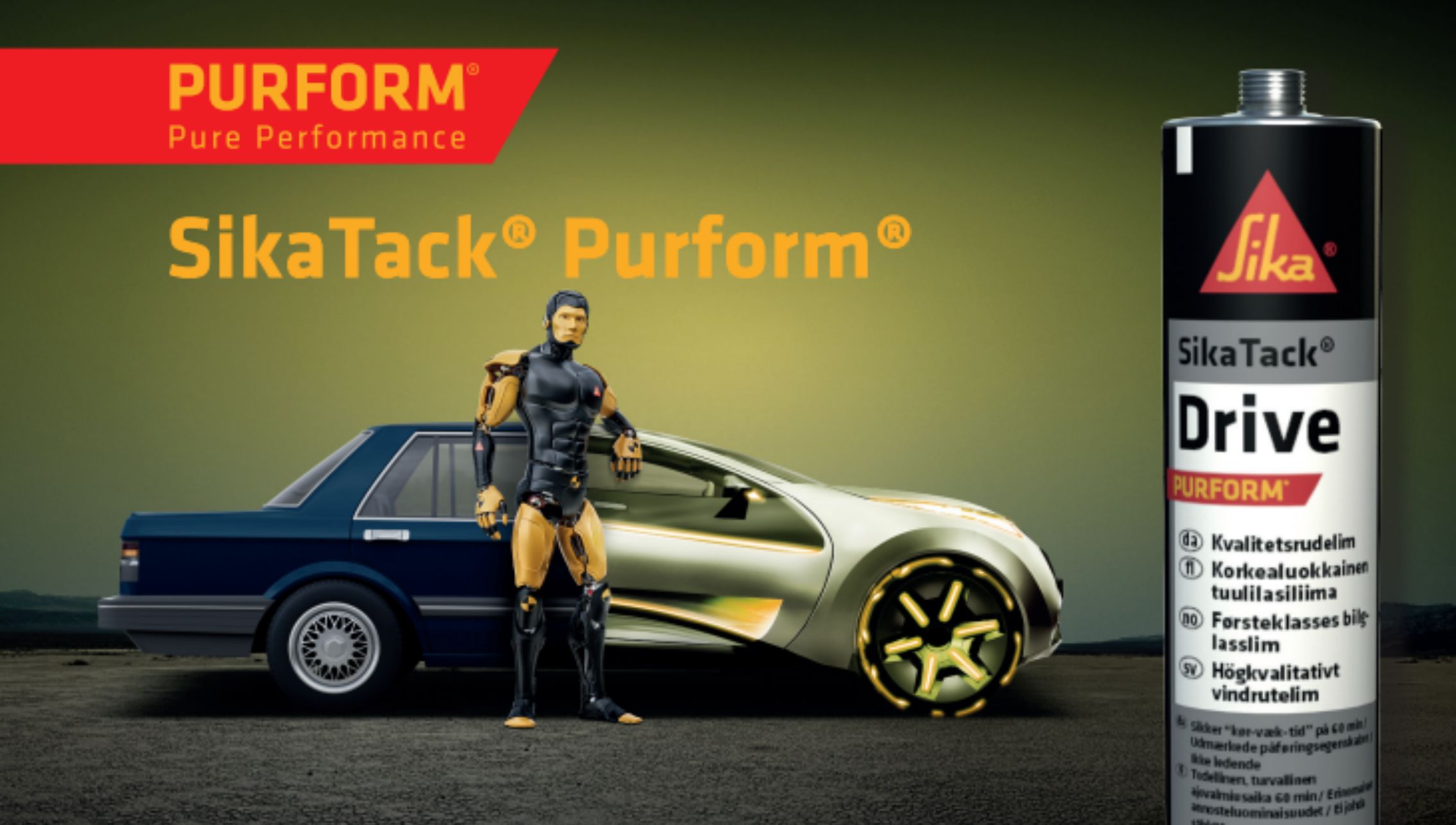 SikaTack Purform Drive Arbetsmiljövänligt vindrutelim